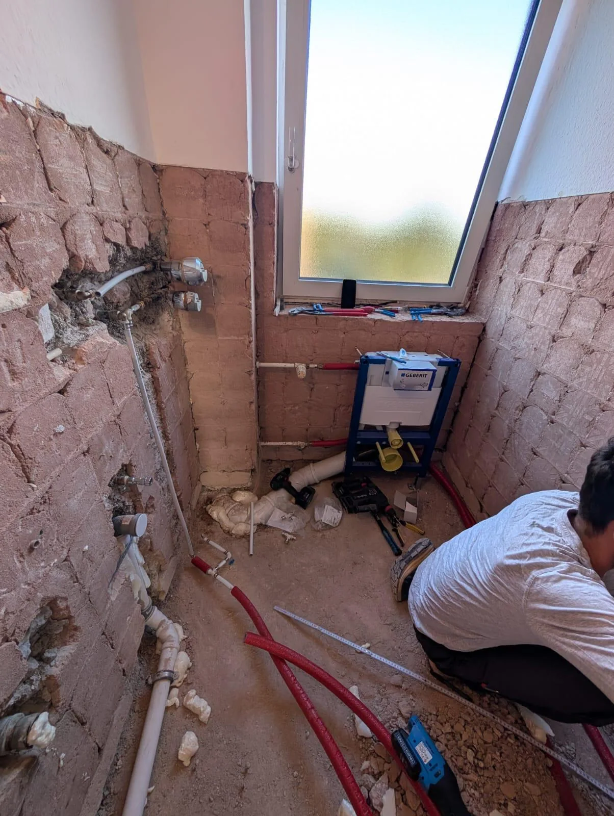 Badezimmer während der Sanierung